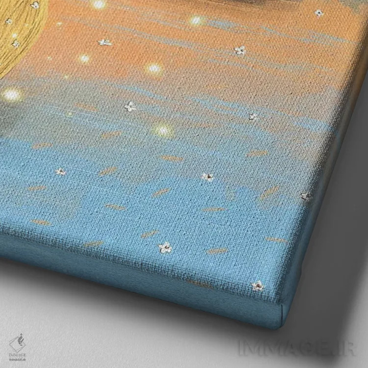 تابلو یک قرار معمولی اثر داشا کریوکوا - نمای نزدیک بافت بوم