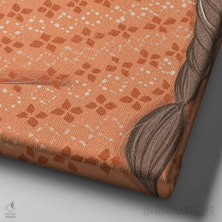 تابلو گرمای دل اثر داشا کریوکوا - نمای نزدیک بافت بوم