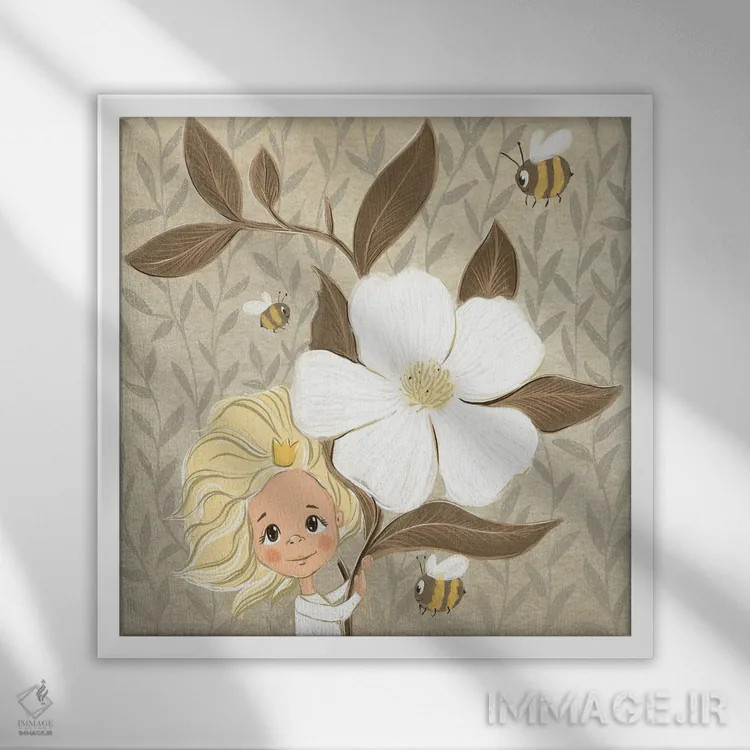 تابلو برونی (نوعی کیک شکلاتی) اثر داشا کریوکوا - نمای قابدار سفید