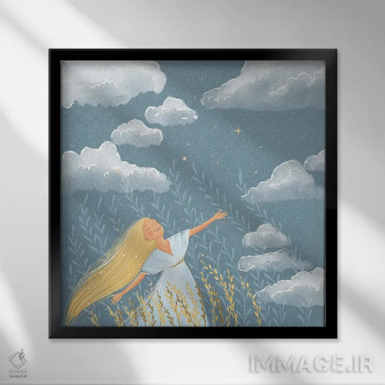 تابلو نسیم آزادی اثر داشا کریوکوا - نمای قابدار مشکی