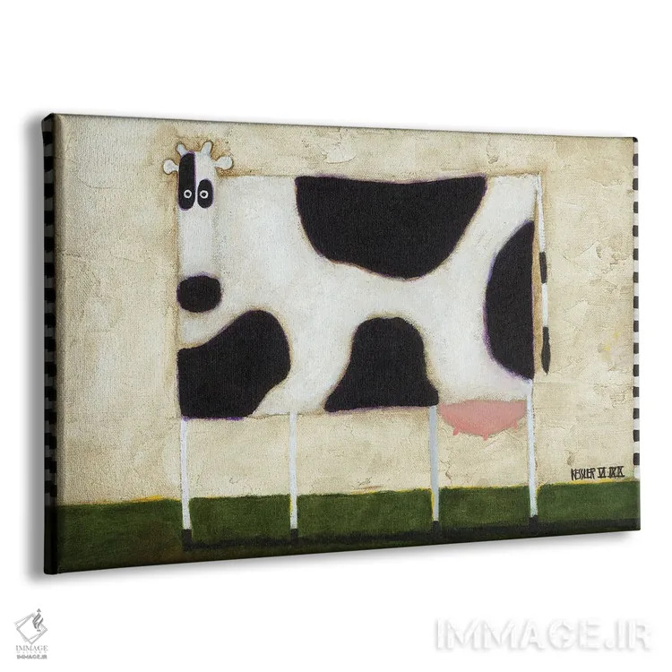 تابلو گاو سفید اثر دنیل پاتریک کسلر - نمای پرسپکتیو محصول