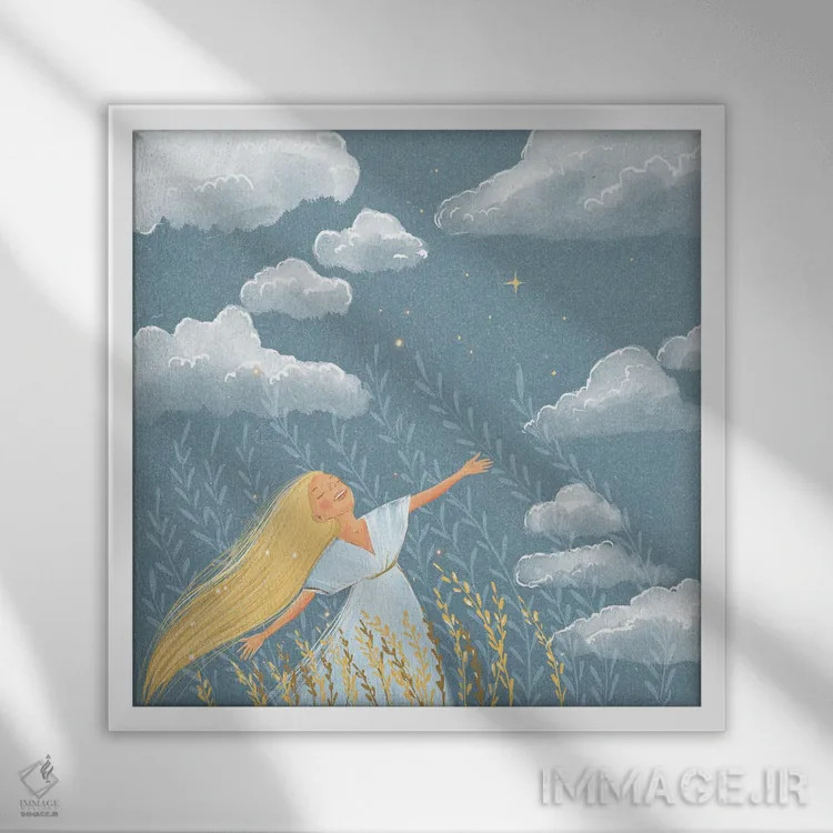 تابلو نسیم آزادی اثر داشا کریوکوا - نمای قابدار سفید