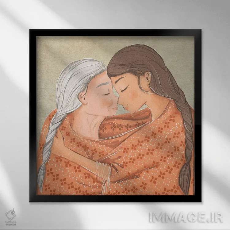 تابلو گرمای دل اثر داشا کریوکوا - نمای قابدار مشکی