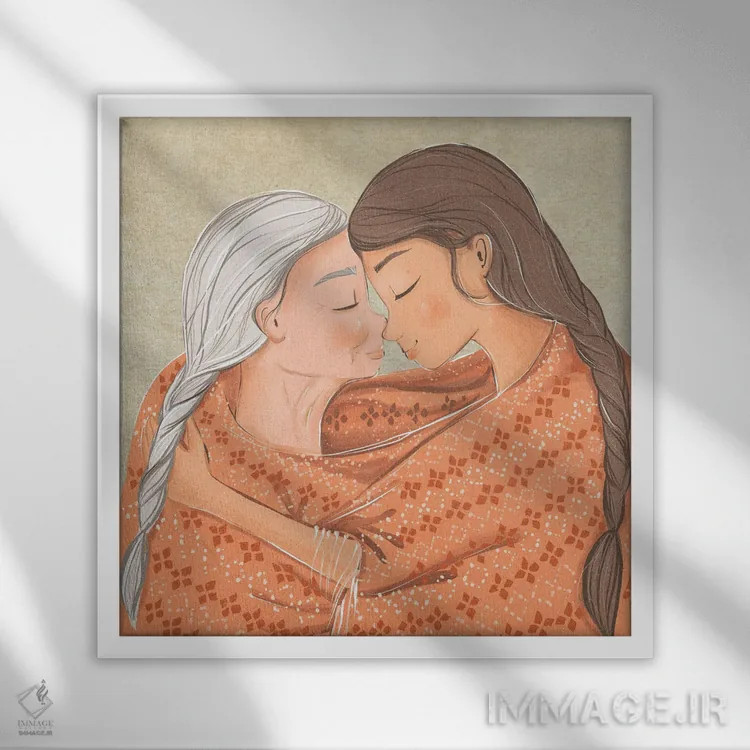 تابلو گرمای دل اثر داشا کریوکوا - نمای قابدار سفید