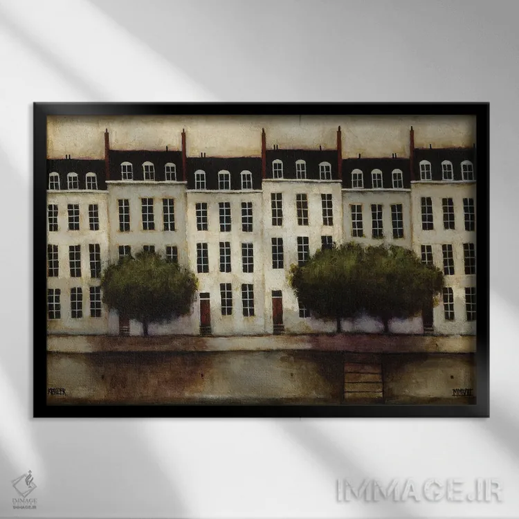 تابلو پاریس بر روی رود سن (فرانسه) اثر دنیل پاتریک کسلر - نمای قابدار مشکی