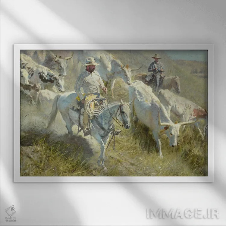 تابلو مخفیانه اثر دیوید ادوارد کوسرا - نمای قابدار سفید