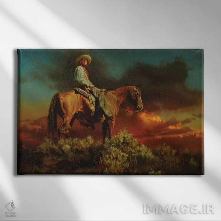 تابلو بهشت گاوچرانها اثر دیوید ادوارد کوسرا - نمای روبهرو روی دیوار