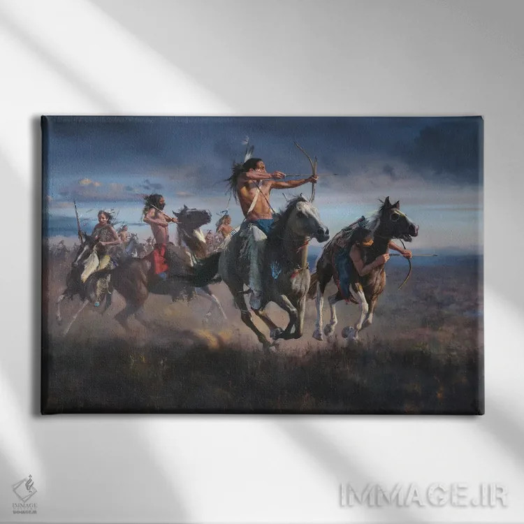 تابلو خط مقدم نبرد اثر دیوید ادوارد کوسرا - نمای روبهرو روی دیوار