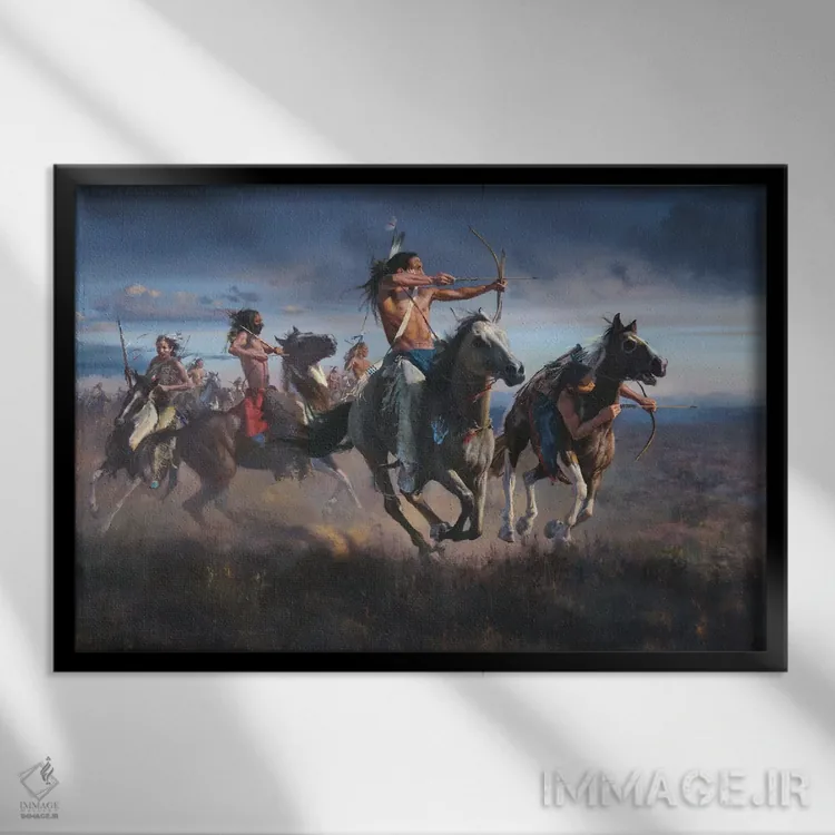 تابلو خط مقدم نبرد اثر دیوید ادوارد کوسرا - نمای قابدار مشکی