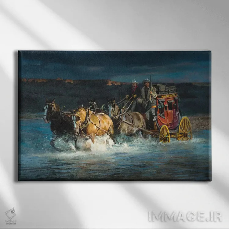 تابلو پلها برای قطارها هستند اثر دیوید ادوارد کوسرا - نمای روبهرو روی دیوار