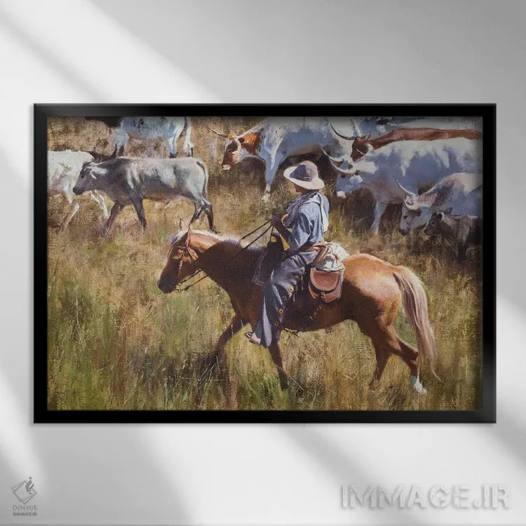 تابلو جمعآوری غیررسمی اثر دیوید ادوارد کوسرا - نمای قابدار مشکی