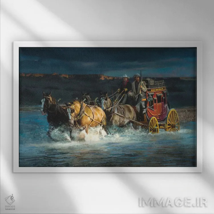 تابلو پلها برای قطارها هستند اثر دیوید ادوارد کوسرا - نمای قابدار سفید