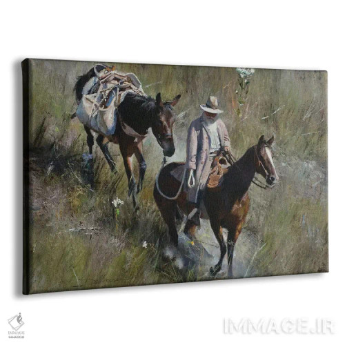 تابلو سراشیبی پوشیده از چمن اثر دیوید ادوارد کوسرا - نمای پرسپکتیو محصول