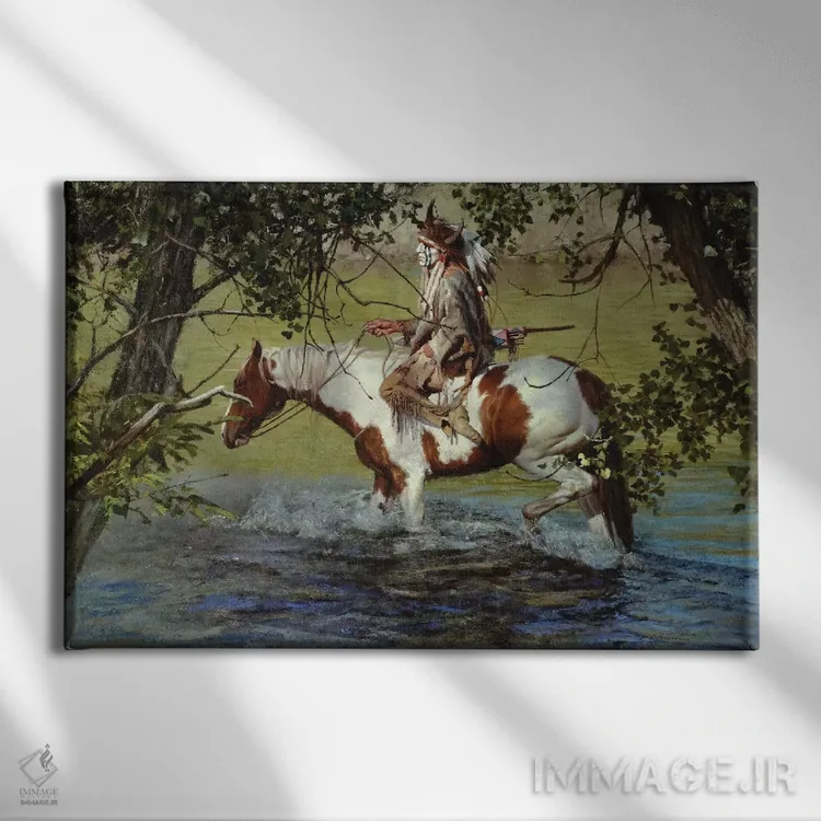 تابلو موکاسینهای خشک (کفش بومی آمریکایی) اثر دیوید ادوارد کوسرا - نمای روبهرو روی دیوار