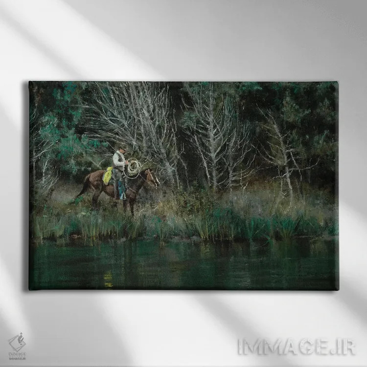 تابلو اندکی تأمل اثر دیوید ادوارد کوسرا - نمای روبهرو روی دیوار