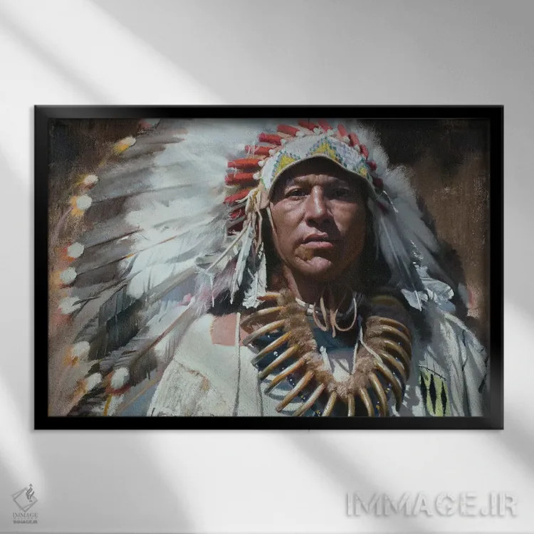 تابلو فرمانده و رئیس اثر دیوید ادوارد کوسرا - نمای قابدار مشکی