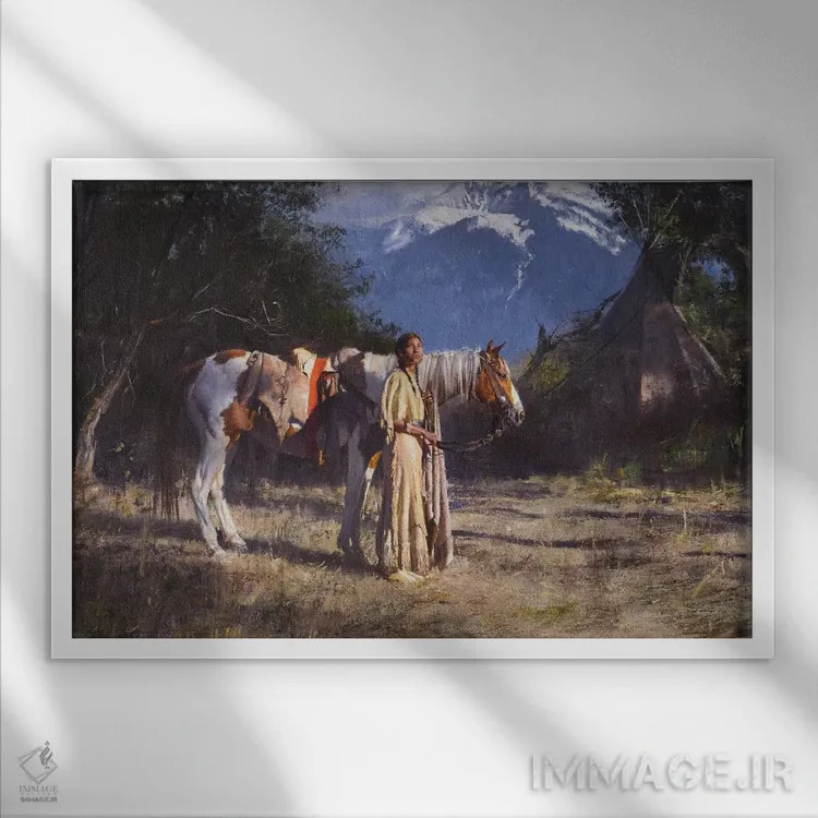 تابلو همراهان اثر دیوید ادوارد کوسرا - نمای قابدار سفید