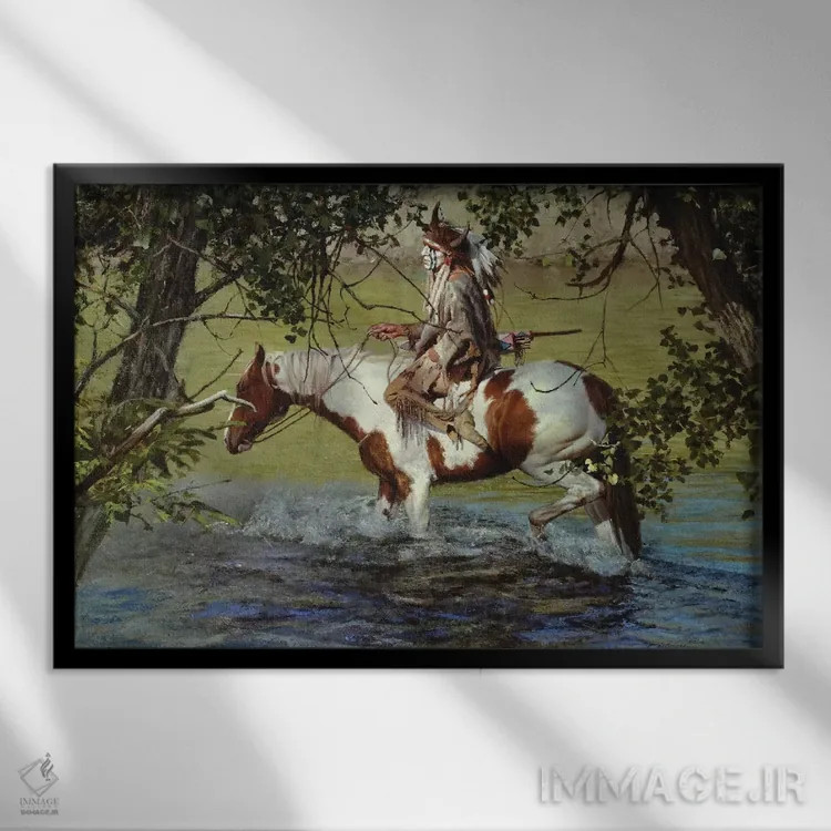 تابلو موکاسینهای خشک (کفش بومی آمریکایی) اثر دیوید ادوارد کوسرا - نمای قابدار مشکی