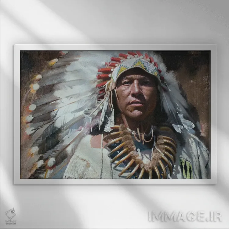 تابلو فرمانده و رئیس اثر دیوید ادوارد کوسرا - نمای قابدار سفید