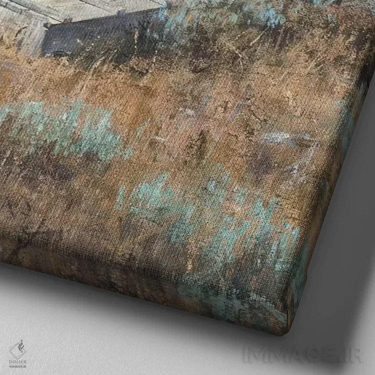 تابلو یابنده مالِ خود کننده اثر دیوید ادوارد کوسرا - نمای نزدیک بافت بوم