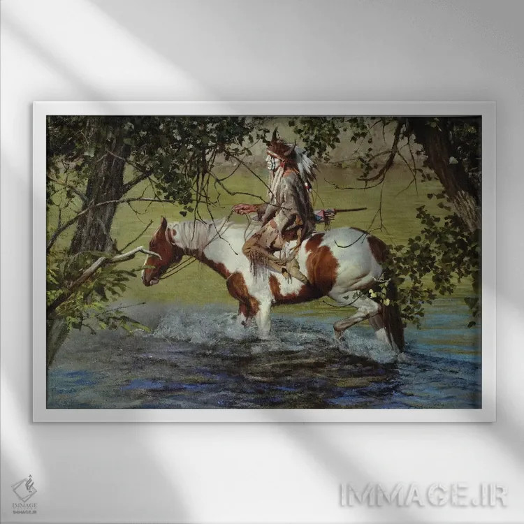 تابلو موکاسینهای خشک (کفش بومی آمریکایی) اثر دیوید ادوارد کوسرا - نمای قابدار سفید