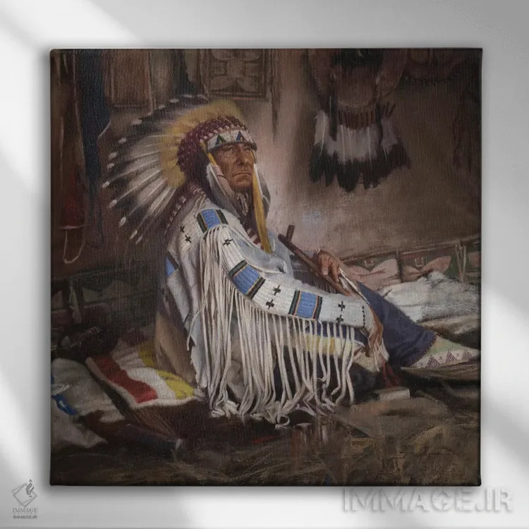 تابلو زیستگاه اثر دیوید ادوارد کوسرا - نمای روبهرو روی دیوار