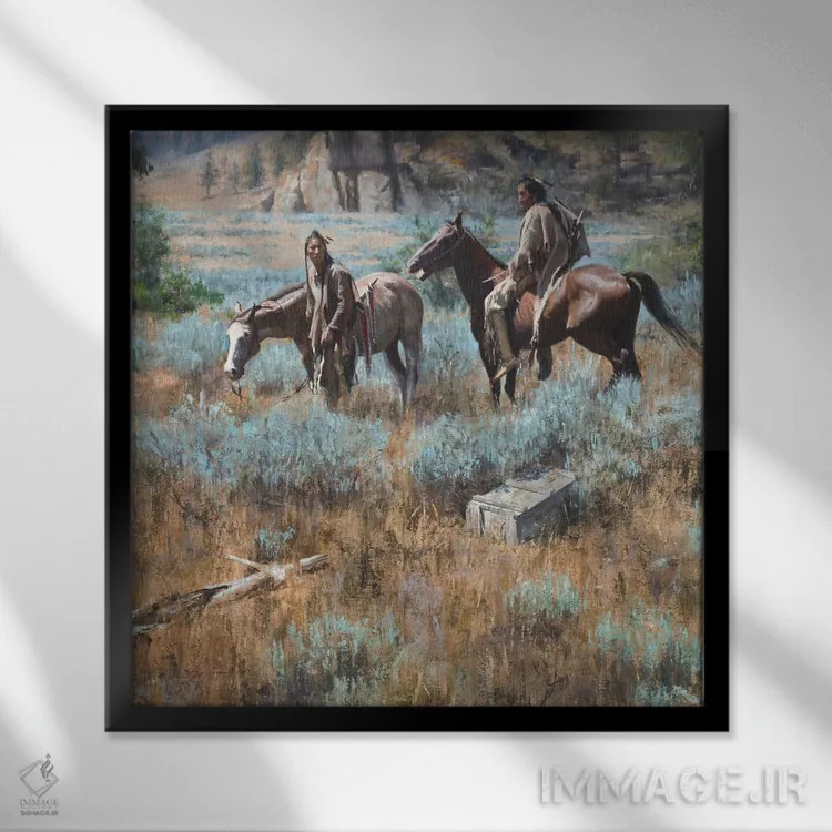 تابلو یابنده مالِ خود کننده اثر دیوید ادوارد کوسرا - نمای قابدار مشکی