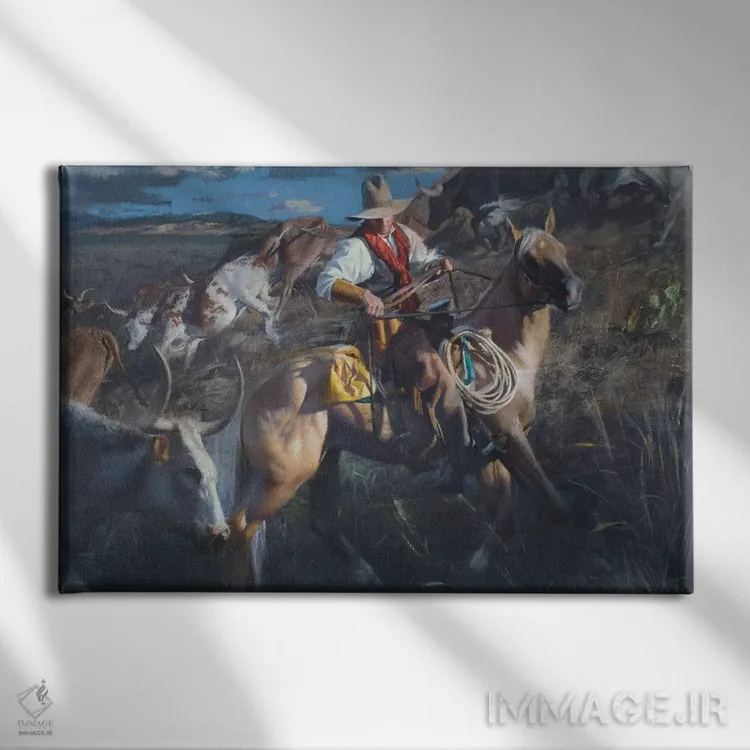تابلو در میانهی ماجرا اثر دیوید ادوارد کوسرا - نمای روبهرو روی دیوار