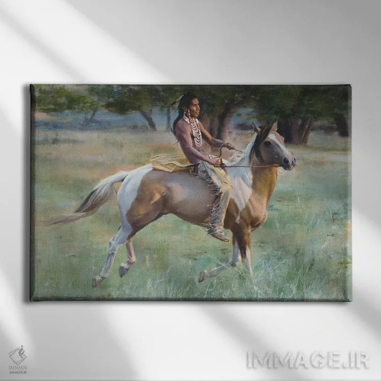 تابلو کره اسب جدید اثر دیوید ادوارد کوسرا - نمای روبهرو روی دیوار