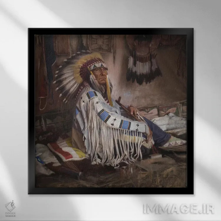 تابلو زیستگاه اثر دیوید ادوارد کوسرا - نمای قابدار مشکی