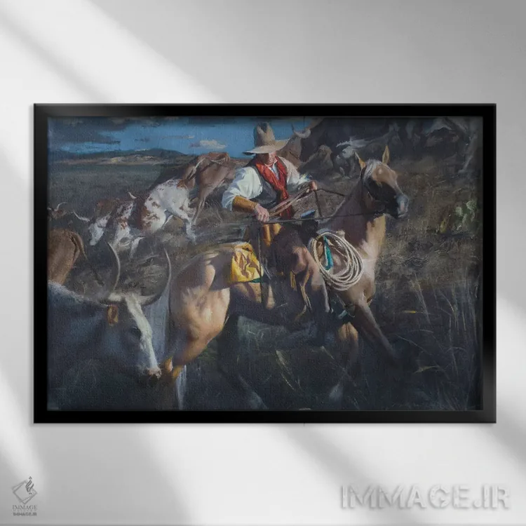 تابلو در میانهی ماجرا اثر دیوید ادوارد کوسرا - نمای قابدار مشکی