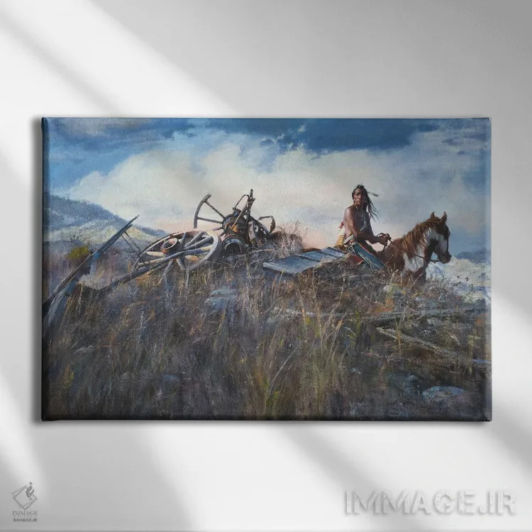 تابلو گنج یک مرد اثر دیوید ادوارد کوسرا - نمای روبهرو روی دیوار