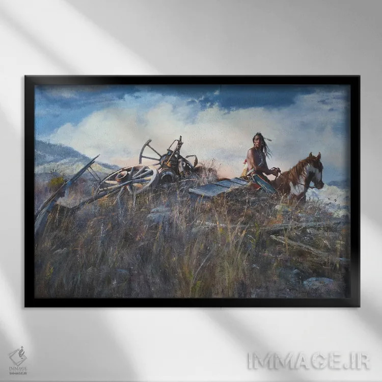 تابلو گنج یک مرد اثر دیوید ادوارد کوسرا - نمای قابدار مشکی