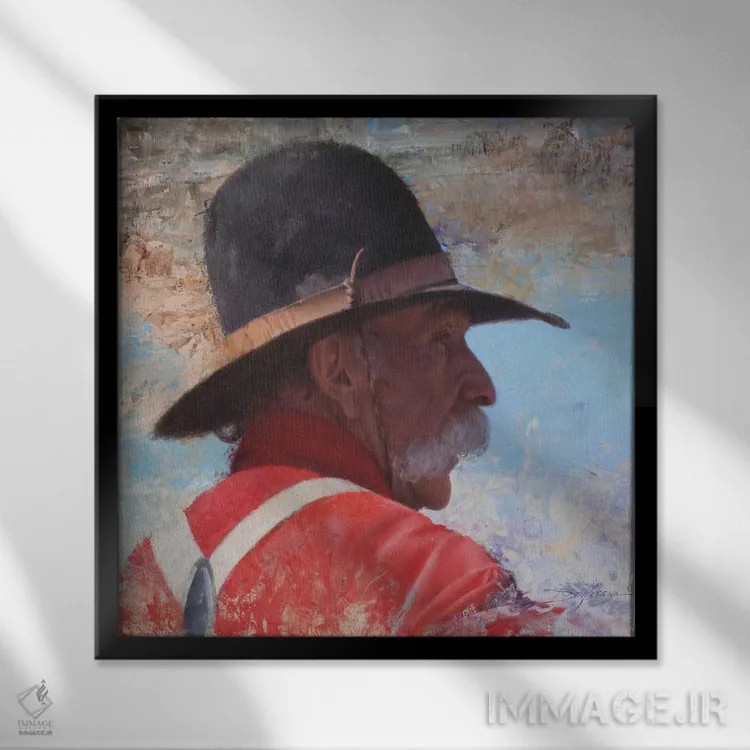 تابلو سایهٔ گاوچرانها اثر دیوید ادوارد کوسرا - نمای قابدار مشکی