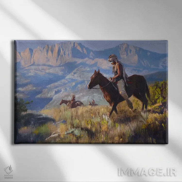 تابلو بررسی زمین (مزرعه یا مراتع) اثر دیوید ادوارد کوسرا - نمای روبهرو روی دیوار