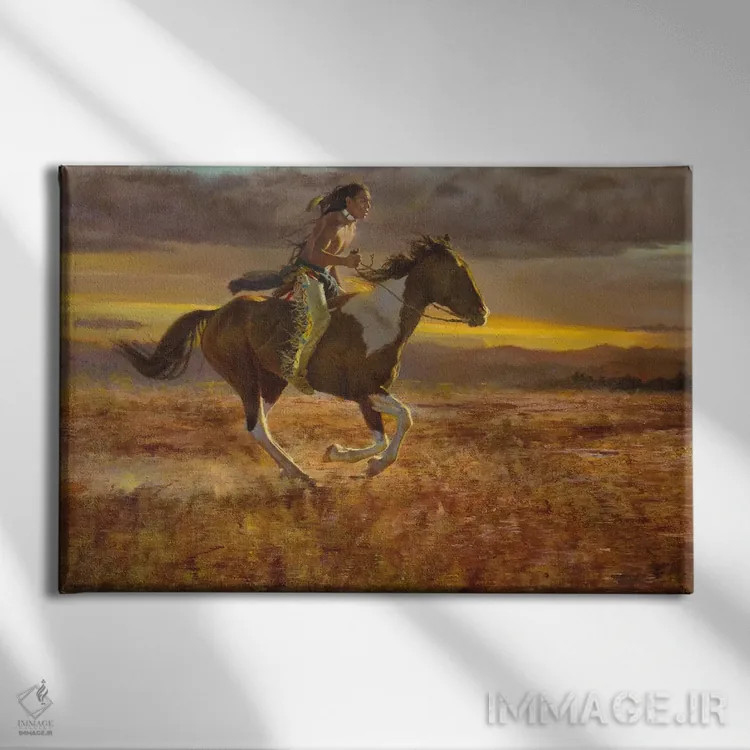 تابلو مسابقه با خورشید اثر دیوید ادوارد کوسرا - نمای روبهرو روی دیوار