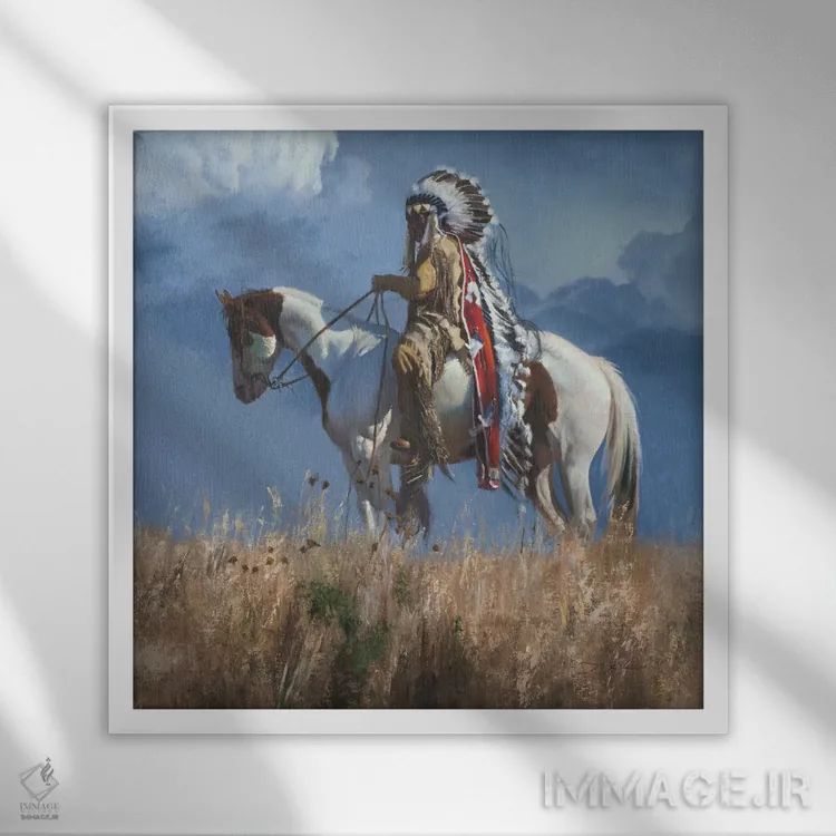 تابلو در ارتفاعات جلگهها اثر دیوید ادوارد کوسرا - نمای قابدار سفید