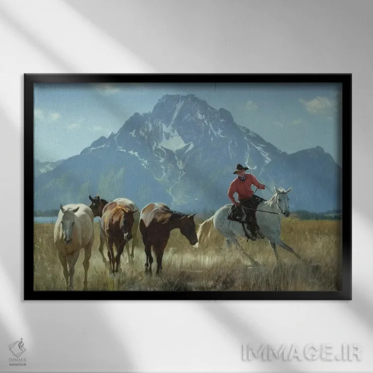 تابلو گردآوری کردن اثر دیوید ادوارد کوسرا - نمای قابدار مشکی