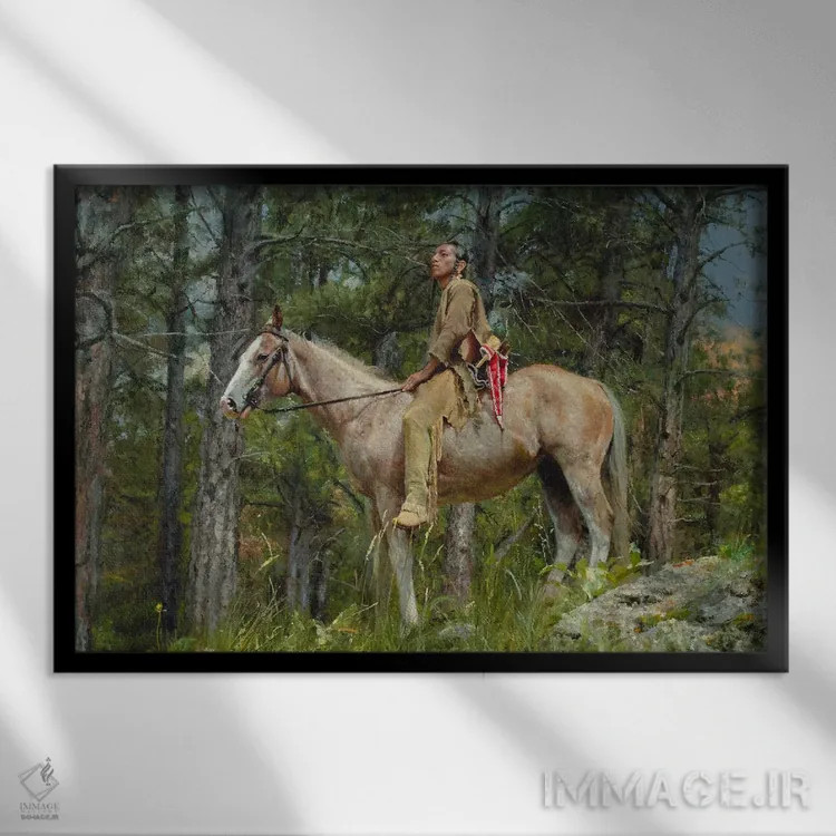 تابلو آرامش بیصدا اثر دیوید ادوارد کوسرا - نمای قابدار مشکی