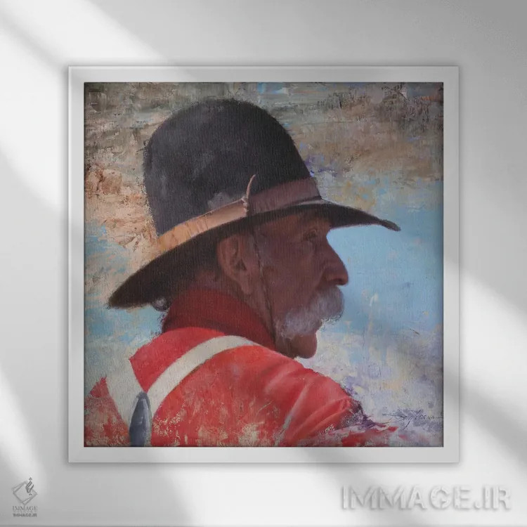 تابلو سایهٔ گاوچرانها اثر دیوید ادوارد کوسرا - نمای قابدار سفید