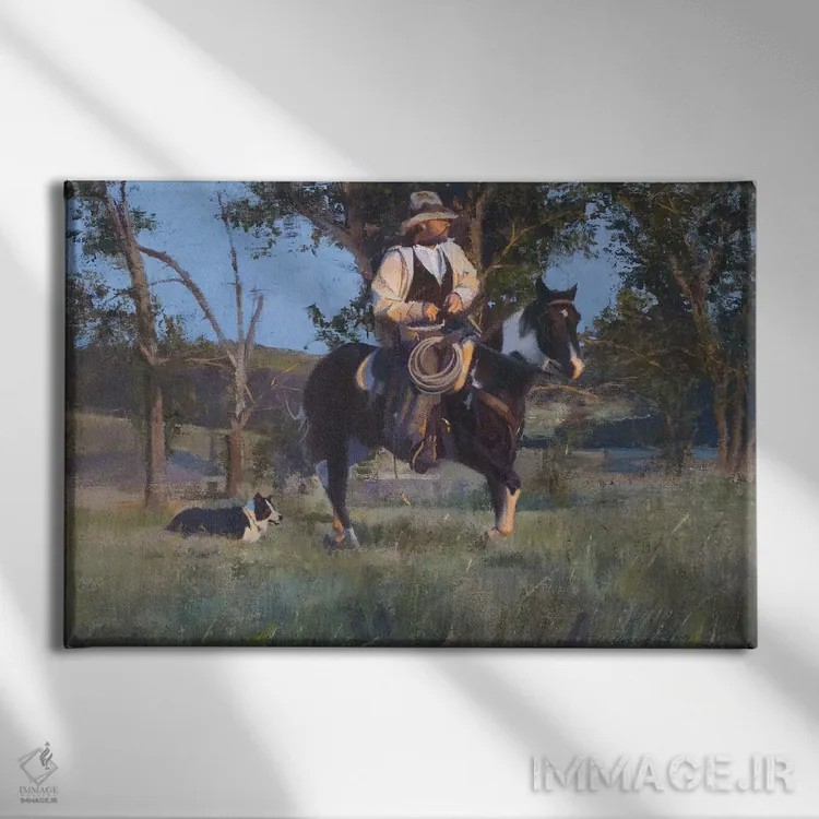 تابلو همدم/همراه (کنایه) اثر دیوید ادوارد کوسرا - نمای روبهرو روی دیوار