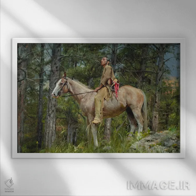 تابلو آرامش بیصدا اثر دیوید ادوارد کوسرا - نمای قابدار سفید