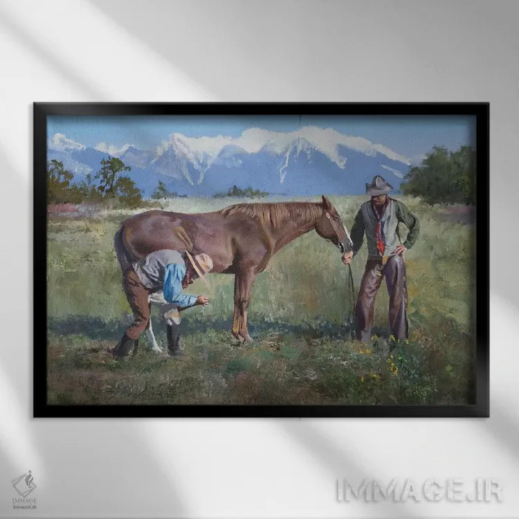 تابلو کسبوکار کفش اثر دیوید ادوارد کوسرا - نمای قابدار مشکی