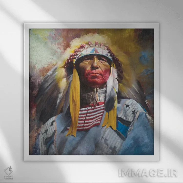 تابلو یک رئیس اثر دیوید ادوارد کوسرا - نمای قابدار سفید