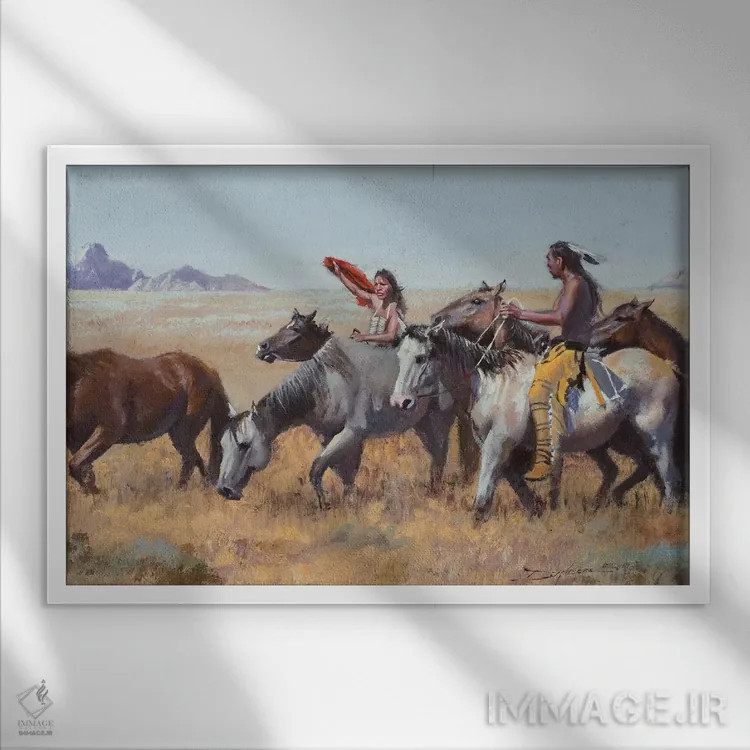 تابلو دستاوردها اثر دیوید ادوارد کوسرا - نمای قابدار سفید