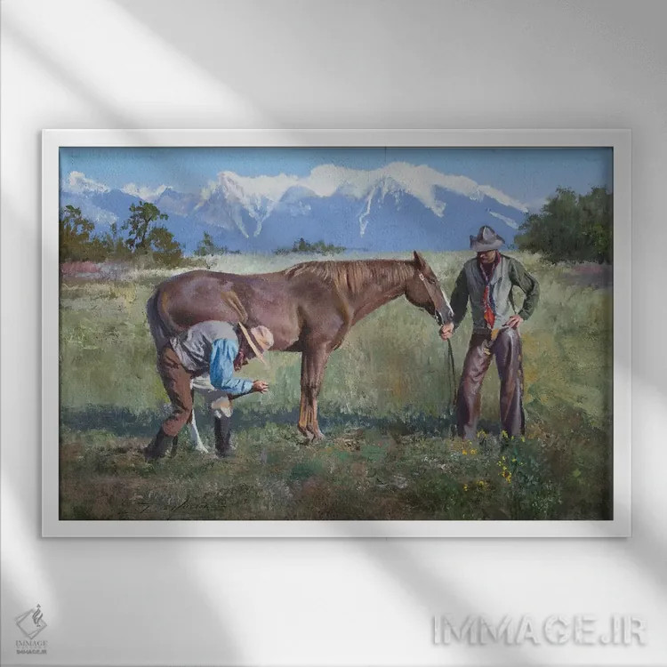 تابلو کسبوکار کفش اثر دیوید ادوارد کوسرا - نمای قابدار سفید