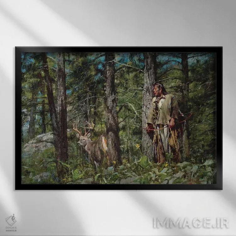 تابلو برداشت محصول تابستانی اثر دیوید ادوارد کوسرا - نمای قابدار مشکی