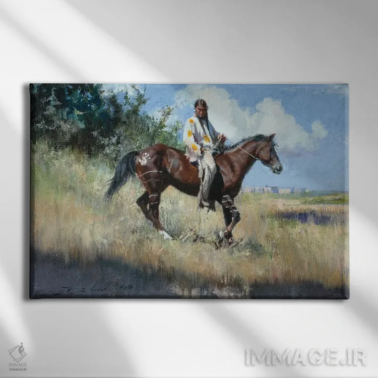 تابلو لبهی سرزمینهای بد (ناحیه بدنلَندز در آمریکا) اثر دیوید ادوارد کوسرا - نمای روبهرو روی دیوار