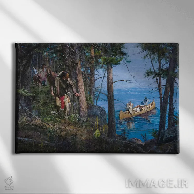 تابلو جنگل نظارهگر است اثر دیوید ادوارد کوسرا - نمای روبهرو روی دیوار