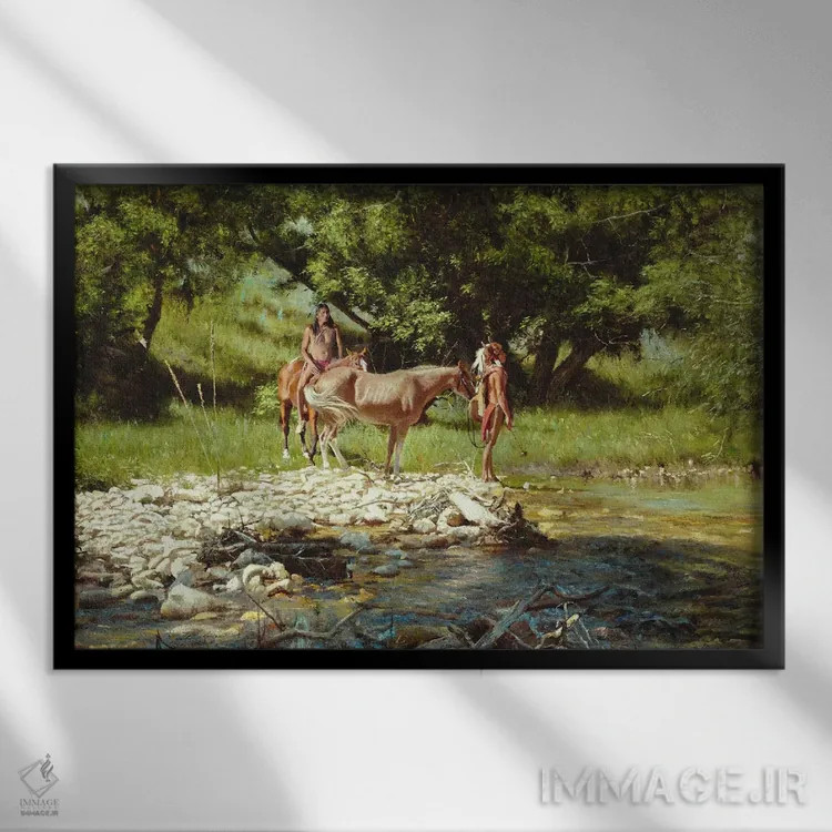 تابلو نوارهای رنگی اثر دیوید ادوارد کوسرا - نمای قابدار مشکی